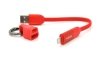 Кабель ikaku ksc-324 jianchong fast charging data cable (type-c to lightning), red, довжина 0.2м, 3,2а, box Transkompani 22267 (фото 1)