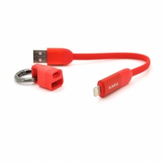 Кабель ikaku ksc-324 jianchong fast charging data cable (type-c to lightning), red, длина 0.2м, 3,2а, box Transkompani 22267
