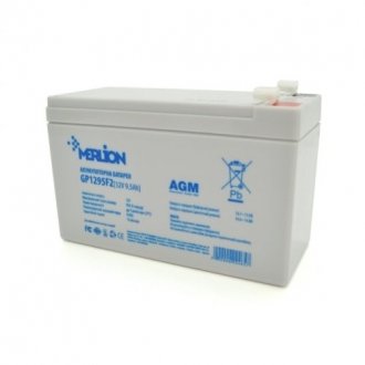 Аккумуляторная батарея merlion agm gp1295f2 12 v 9,5 ah (150 x 65 x 95 (100)) white q10/420 Transkompani 22465 (фото 1)