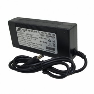 Зарядное устройство li-ion аккумулятора 36.5v2a, штекер 5,5*2.1, с индикацией, box Transkompani 22754