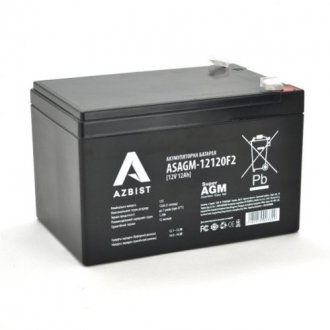 Аккумулятор azbist super agm asagm-12120f2, black case, 12v 12.0ah (151х98х 95 (101) q6/192 Transkompani 2360