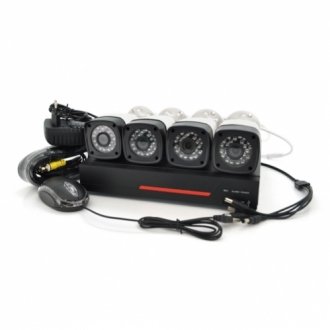 Комплект відеоспостереження outdoor 008-4-2mp pipo (4 вуличні камери, кабелі, блок живлення, відеореєстратор app-xmeye) Transkompani 24260 (фото 1)