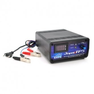 Трансформаторное зарядное устройство тр-5 для аккумулятора 12v, емкость акб 32-140а/ч, ток заряда 10a, вольтметр+амперметр+охлаждение Transkompani 24422 (фото 1)