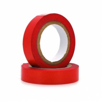Ізолента вогнестійка ninja 0.18мм*19мм*10м (червона), temp:0+80°с, 600v, розтяжка-130%, міцність 20н/см, агдезія 0,38кг/25мм, 10 шт. в уп. ціна за уп. Transkompani 24653