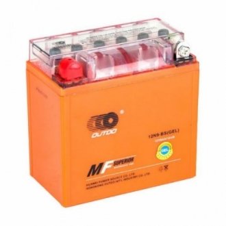 Мотоаккумулятор outdo 12n9-bs gel, 12v 9 ah (137 х 77 х 135), orange, q8 Transkompani 25307