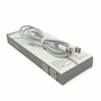 Кабель ikaku ksc-723 gaofei pd60w smart fast charging cable (type-c to type-c), silver, длина 1м, box Transkompani 26826 (фото 1)