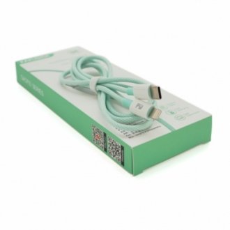 Кабель ikaku ksc-723 gaofei pd60w smart fast charging cable (c-lightning), green, длина 1м, box Transkompani 26827