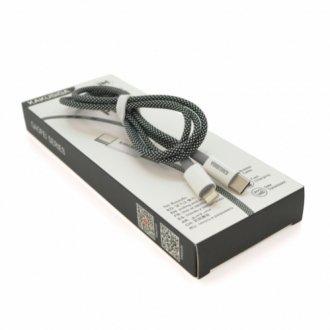 Кабель ikaku ksc-723 gaofei pd60w smart fast charging cable (type-c to lightning), black, длина 1м, box Transkompani 26828