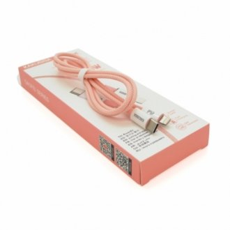 Кабель ikaku ksc-723 gaofei pd60w smart fast charging cable (type-c to lightning), pink, длина 1м, box Transkompani 26829