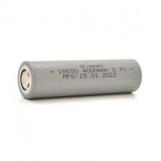 Аккумулятор wmp-4000 18650 li-ion flat top, 2400mah, 3.7v, gray Transkompani 27574 (фото 1)