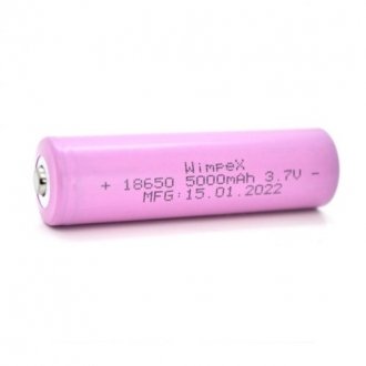 Акумулятор wmp-5000 18650 li-ion tip top, 2300mah, 3.7v, pink Transkompani 27575 (фото 1)
