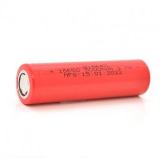Аккумулятор wmp-5000 18650 li-ion flat top, 2000mah, 3.7v, red Transkompani 27577 (фото 1)