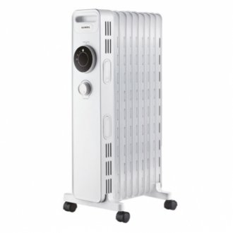 Радиатор масляный kumtel kum-1225s, 9 ребер, 3 уровня мощности, 2000 вт, white, box Transkompani 27935 (фото 1)