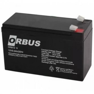 Акумуляторна батарея orbus orb1290 agm 12v 9ah (150 x 65 x 90) 2.20 кг q10/450 Transkompani 28819 (фото 1)