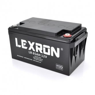Аккумуляторная батарея lexron lr-12-65 gel 12v 65 ah (348 x 167 x 178) 21kg Transkompani 29318 (фото 1)