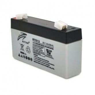 Аккумуляторная батарея agm ritar rt613, grey case, 6v 1.3ah (97х24х52 (58) q20 Transkompani 2965 (фото 1)