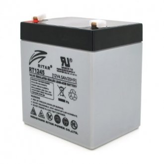 Акумуляторна батарея agm ritar rt1245, grey case, 12v 4.5ah (90 х 70 х 101 (107) q10 Transkompani 2972