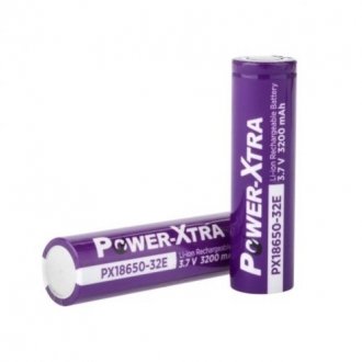 Акумулятор li-ion power-xtra 18650 3200mah 3.7v, violet Transkompani 29750 (фото 1)