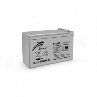 Аккумуляторная батарея agm ritar rt1280, grey case, 12v 8.0ah (151 х 65 х 94 (100) q10 Transkompani 2976 (фото 1)