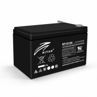 Аккумуляторная батарея agm ritar rt12120b, black case, 12v 12.0ah (151х98х95 (101) q4) Transkompani 2983 (фото 1)