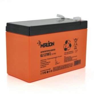 Аккумулятор merlion gl1270f2 12 v 7ah (150 x 65 x 95 (100) orange q10/480 Transkompani 3247