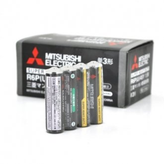 Батарейка super heavy duty mitsubishi 1.5v aa/r6pu, 4s shrink pack,400pcs/ctn Transkompani 4165