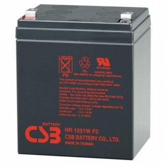 Аккумуляторная батарея csb hr1221wf2, 12v 5ah (90х70х100(105)) q10/630 Transkompani 4409