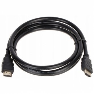 Кабель merlion HDMI-HDMI High Speed 1m, v1.4, od-7.5mm, круглий black, конектор black, (пакет), q400 Transkompani 4427