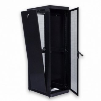 Шкаф 19" 42u, 610х865 мм (ш*г), усиленный, перфорированная дверь (66%), черный Transkompani 4888