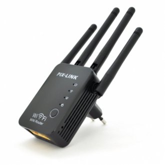 Підсилювач wifi сигналу з 4-ма вбудованими антенами lv-wr16, живлення 220v, 300mbps, ieee 802.11b/g/n, 2.4-2.4835ghz, box Transkompani 490