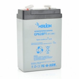 Аккумулятор merlion agm gp628f1 6 v 2,8ah (67 x 35 x 100 (105) q20 Transkompani 5997