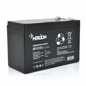 Аккумуляторная батарея merlion agm gp1272f2b 12 v 7,2 ah (150 x 65 x 95 (100)) black q10 Transkompani 6008