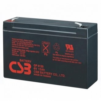 Аккумуляторная батарея csb gp6120, 6v 12ah (150 x 50 x 95 (100)) q10 Transkompani 6589