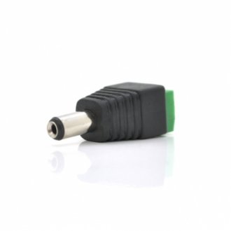 Роз'єм для підключення живлення dc-m (d 5,5x2,5 мм) з клемами під кабель (black plug), q100 Transkompani 6847