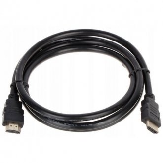 Кабель merlion HDMI-HDMI High Speed 1.5m, v1.4, od-7.5mm, круглий black, конектор black, (пакет) q250 Transkompani 6922 (фото 1)