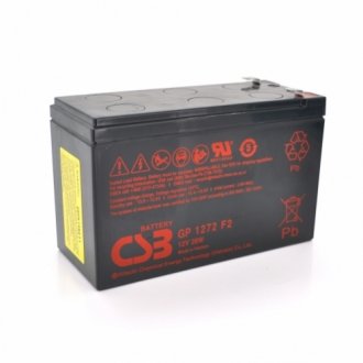 Акумуляторна батарея csb gp1272f2, 12v 7,2ah (28w) (151х65х100мм) 2.1кг q10 Transkompani 7775