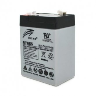 Акумуляторна батарея agm ritar rt655, grey case, 6v 5.5ah (70х47х99(105)) q20 Transkompani 8210
