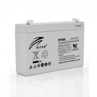Аккумуляторная батарея agm ritar rt680, grey case, 6v 8ah (151х34х94 (100) q12 Transkompani 8213