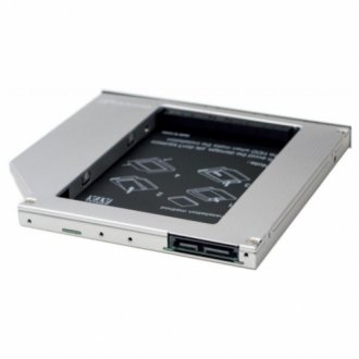 Адаптер підключення hdd 2.5'' 9.5 mm у відсік приводу ноутбука sata/msata (hdc-25), blister, q100 Transkompani 8592 (фото 1)