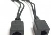 Poe инжектор пассивный (пара) 802.3at (30Вт) с портами ethernet 10/100mbps, black, oem q50 Transkompani 8863 (фото 3)