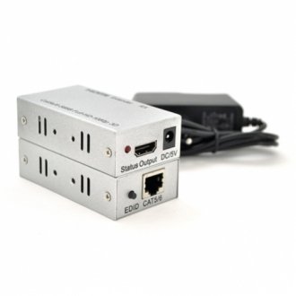 Одноканальный активный удлинитель hdmi сигнала по кабелю utp. дальность передачи: до 60 метров, cat5e/cat6e 1080p/3d Transkompani 9243 (фото 1)