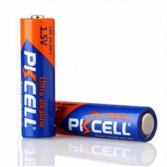 Батарейка лужна pkcell 1.5v aa/lr6, 2 штуки у блістері ціна за блістер, q12 Transkompani 9294 (фото 1)