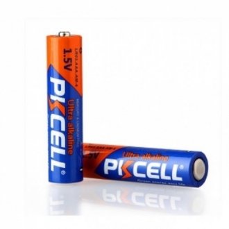 Батарейка лужна pkcell 1.5v aaa/lr03, 2 штуки в блістері ціна за блістер, q12/144 Transkompani 9300