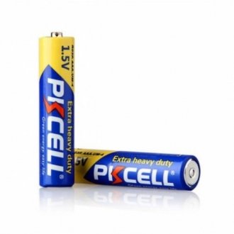 Батарейка сольова pkcell 1.5v aaa/r03, 2 штуки shrink ціна за shrink, q20/600 Transkompani 9311