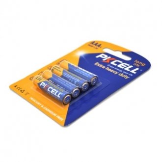 Батарейка солевая pkcell 1.5v aaa/r03, 4 штуки в блистере цена за блистер, q12/144 Transkompani 9314 (фото 1)