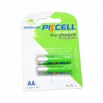 Аккумулятор pkcell 1.2v aa 2000mah nimh already charged, 2 штуки в блистере цена за блистер, q25 Transkompani 9327 (фото 1)