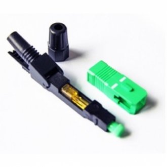 Конектор sc/apc-d швидкого монтажу, для плоского кабелю на клямці, ціна за 1 шт, q100 Transkompani 9851