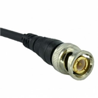Роз'єм живлення bnc-m => кабель довжиною 15см, black, oem q50 Transkompani 9933
