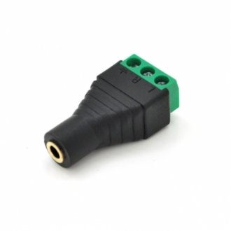 Гніздо для підключення minijack 3.5" stereo (3 контакти) з клемами під кабель q100 Transkompani 9939