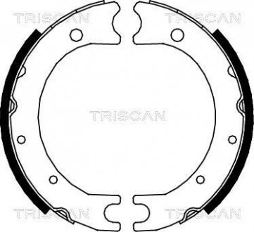 Комплект тормозных колодок, Стояночный тормоз TRISCAN 810013036
